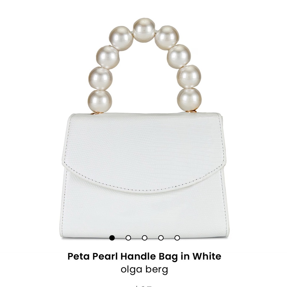 Gorgeous Olga Berg Peta Pearl Handle Bag in White - Excellent Condition!